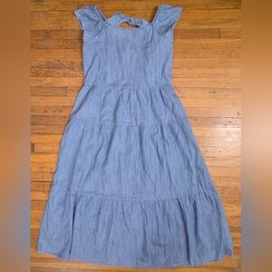 Old Navy Light Blue Tiered Maxi Dress
